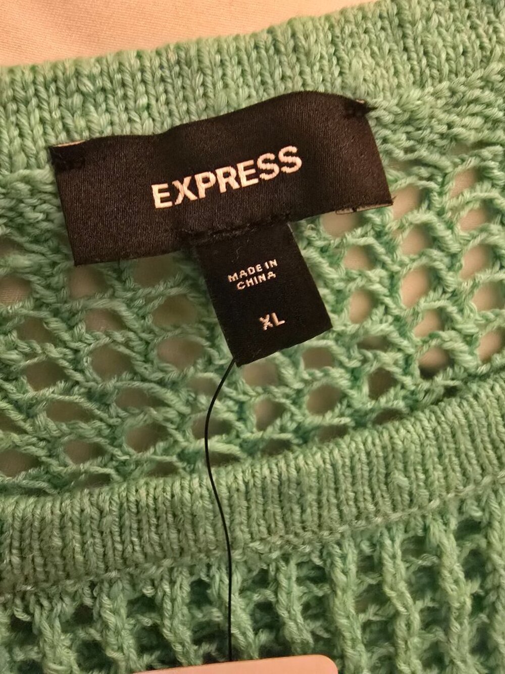 NWT Express Open Stitch Crew Neck Sleeveless Sweater Midi Dress (XL) - Picture 6 of 6